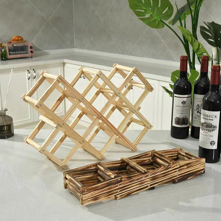 Skanto | Faltbares freistehendes Weinregal aus Holz