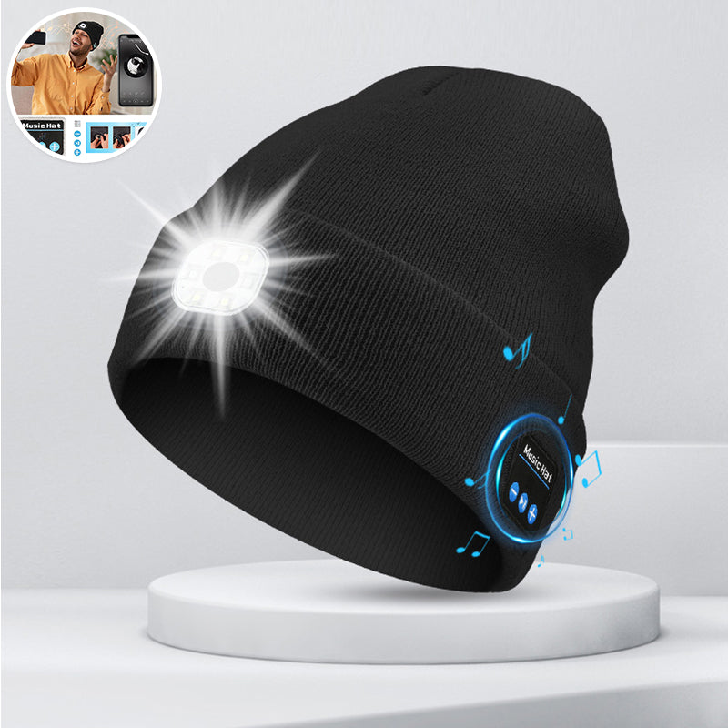 Skanto | LED Bluetooth Beanie mit abnehmbaren Lautsprechern