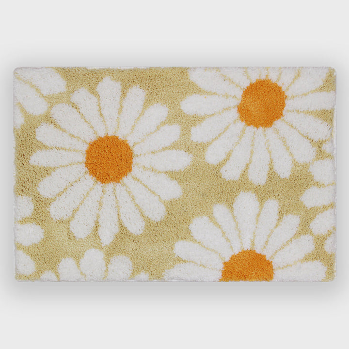 Skanto | Feblilac Sweet Daisy Badematte, lila Blumen-Teppich fürs Badezimmer