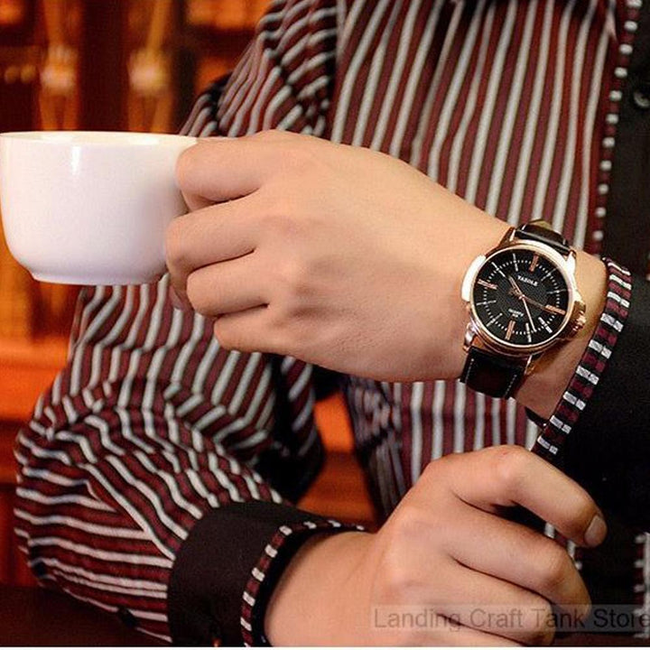 Skanto | Herrenuhr Gold Quarz-Uhr