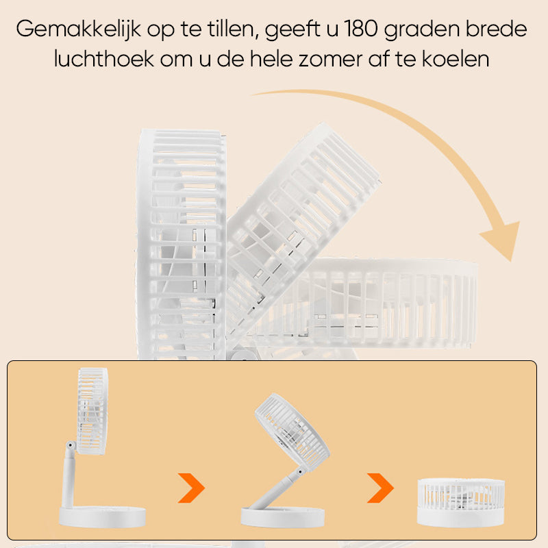 Skanto | Faltbarer und wiederaufladbarer Tischventilator