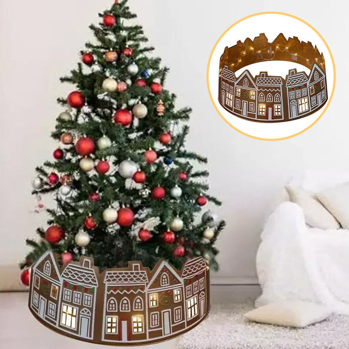 Skanto | LED-Weihnachtsbaumdecke – Lebkuchenhaus-Design aus PVC