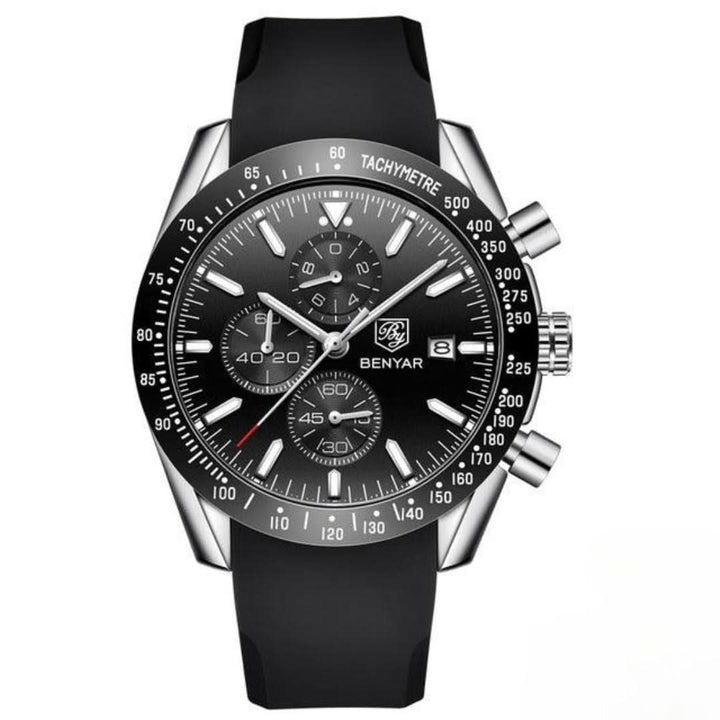 Skanto | Wasserabweisende Herren-Quarzuhr mit Lederarmband