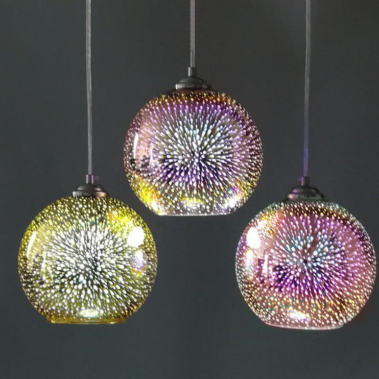Skanto | 3D Feuerwerk Pendelleuchte – Moderne künstlerische Mehrfarben-Leuchte