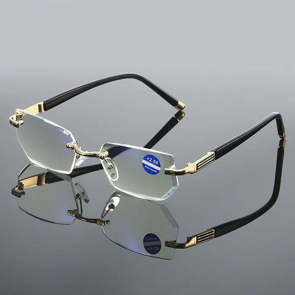 Skanto | Neu 2024: Hochharte Blaulichtfilter-Saphir-Lesebrille mit Dual-Fokus und intelligenter Lesefunktion