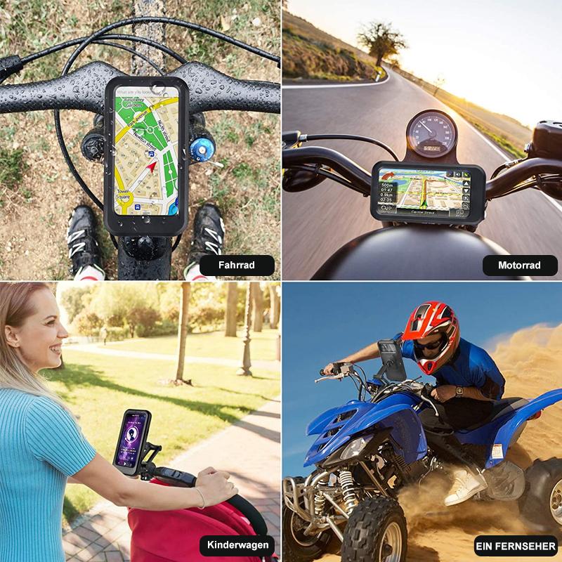 Skanto | RideCharge Pro – Wasserdichte Handyhalterung mit USB und 15W kabelloser Ladefunktion für Fahrrad und E-Bike