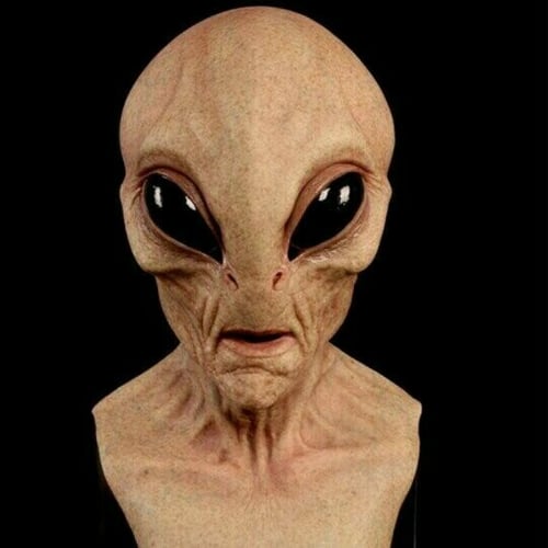 Skanto | Realistische Alien-Maske – Latex- und Silikon-Halloween-Maske für Cosplay und Partys