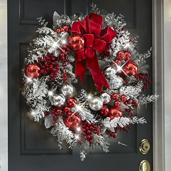 Skanto | Die kabellose vorbeleuchtete rot-weiße Weihnachtsdekoration
