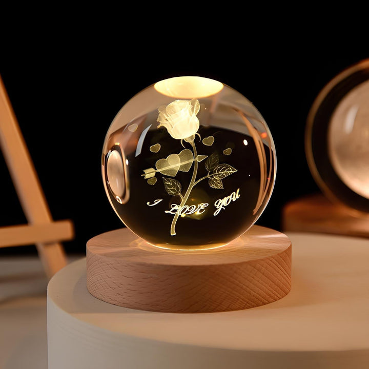 Skanto | SolarSphere – Kristall-Sonnensystem mit LED-Beleuchtung | Pädagogisches und dekoratives Geschenk