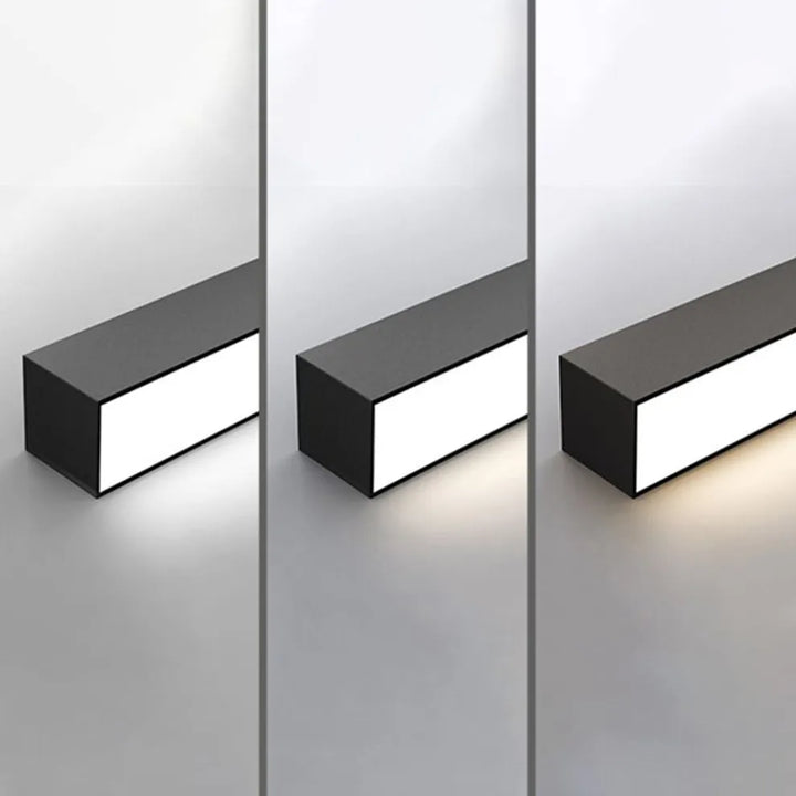 Skanto | Schwarze Metall LED Linear-Deckenleuchte minimalistisches modernes Design