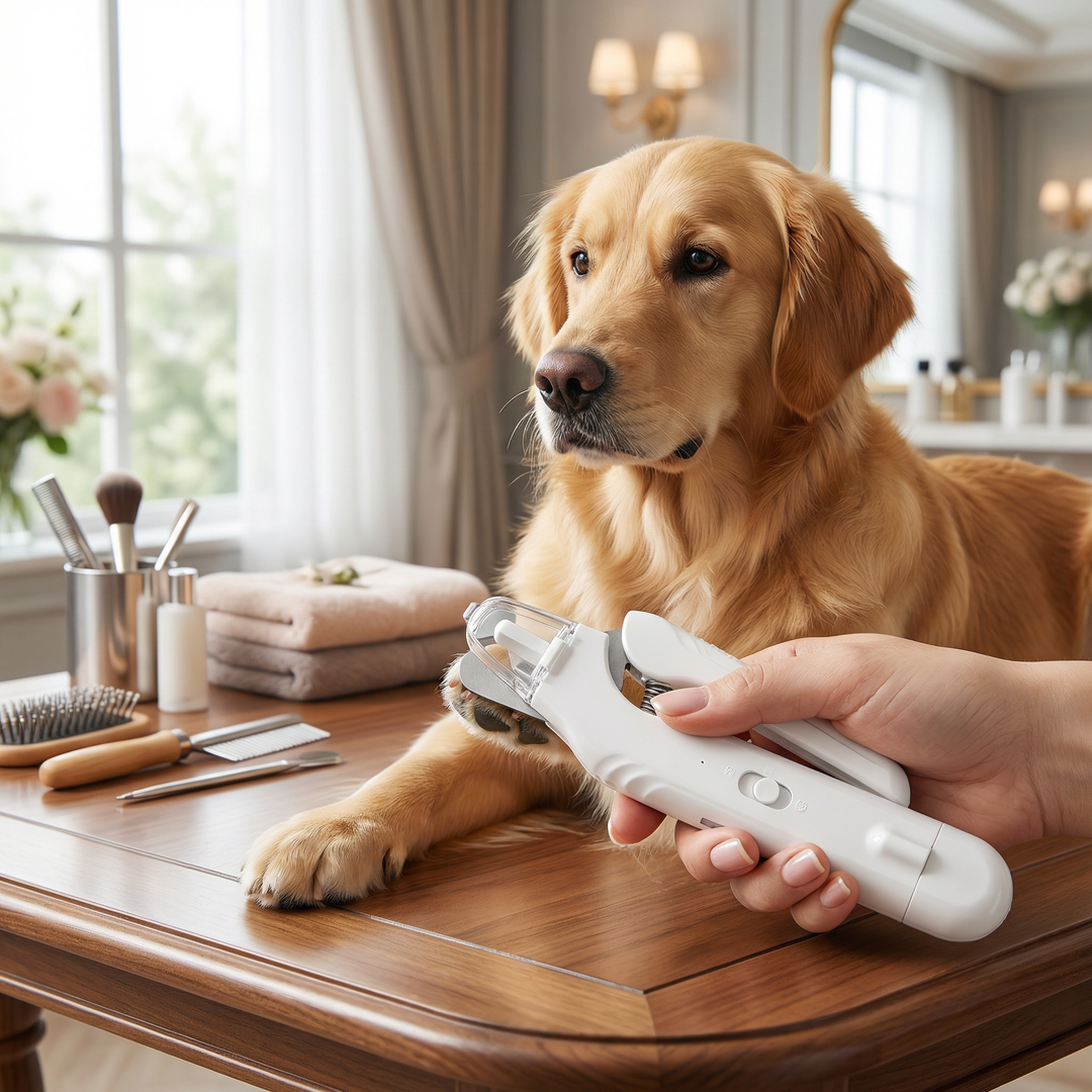 2-in-1 Professioneller Hunde-Nageltrimmer & -Schleifer – Ultra-leise & wiederaufladbar Skanto