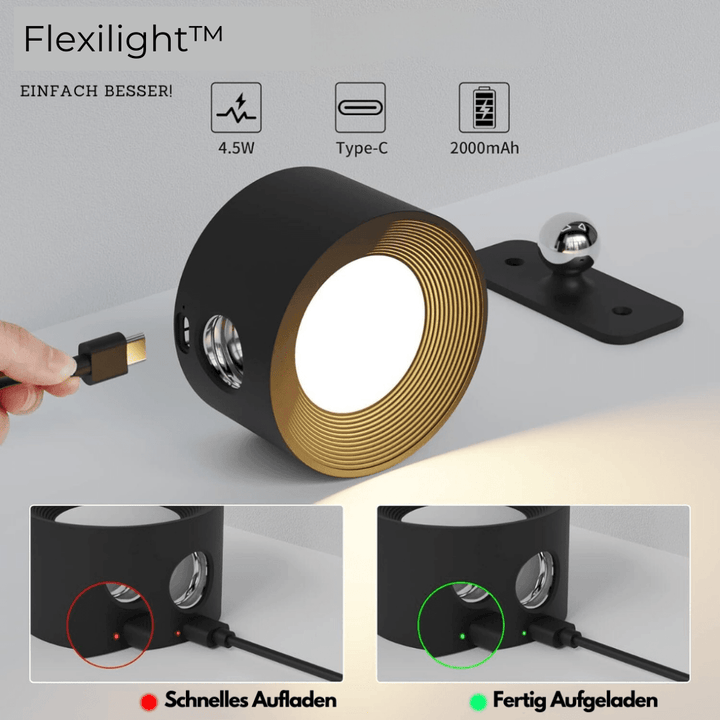 Skanto | 360° Kabellose wiederaufladbare Wandlampe | Vielseitige LED-Beleuchtungslösung