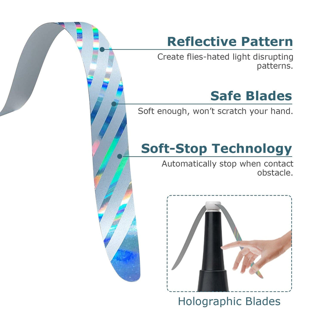 Skanto | 2er-Pack: Tragbarer Ventilator mit reflektierendem Insektenschutz, akkubetrieben