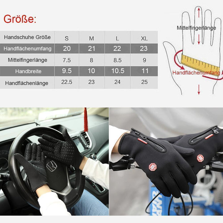 Skanto | Hochwertige, warme, wind- und wasserdichte Touchscreen-Handschuhe, Unisex