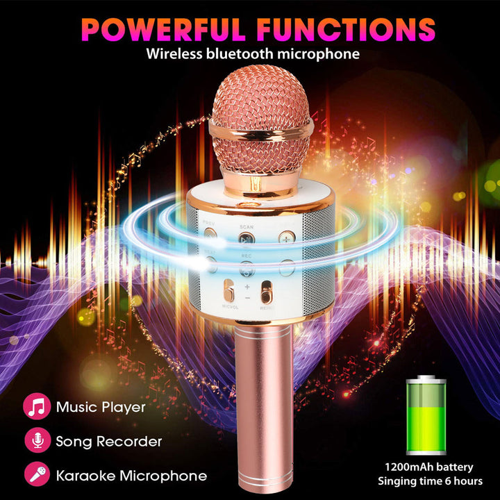 Skanto | Wiederaufladbares kabelloses Bluetooth Karaoke-Mikrofon