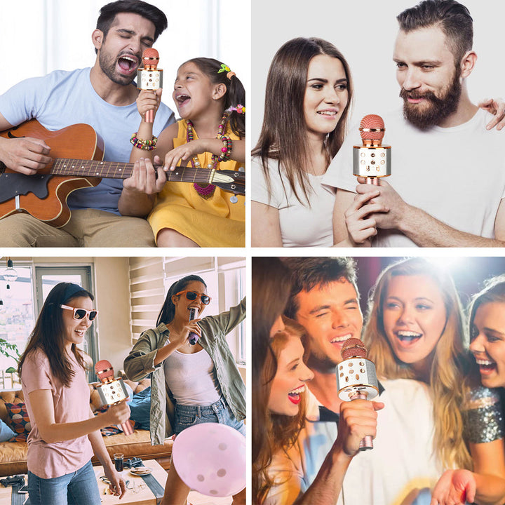Skanto | Wiederaufladbares kabelloses Bluetooth Karaoke-Mikrofon