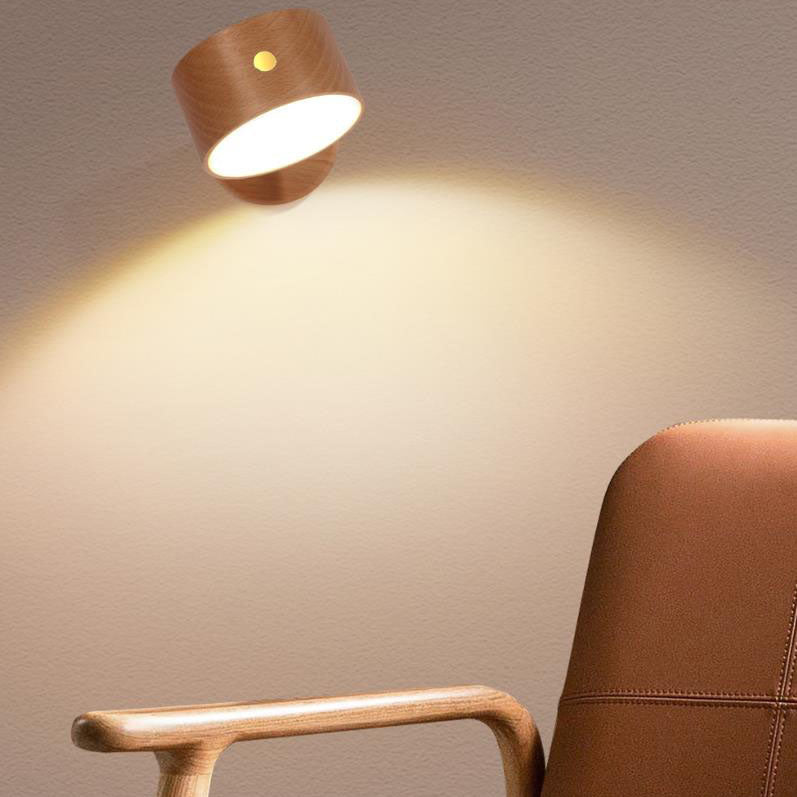 Skanto | Einfache Holz USB Wiederaufladbare Touch Magnet LED Nachtlicht Wandlampe