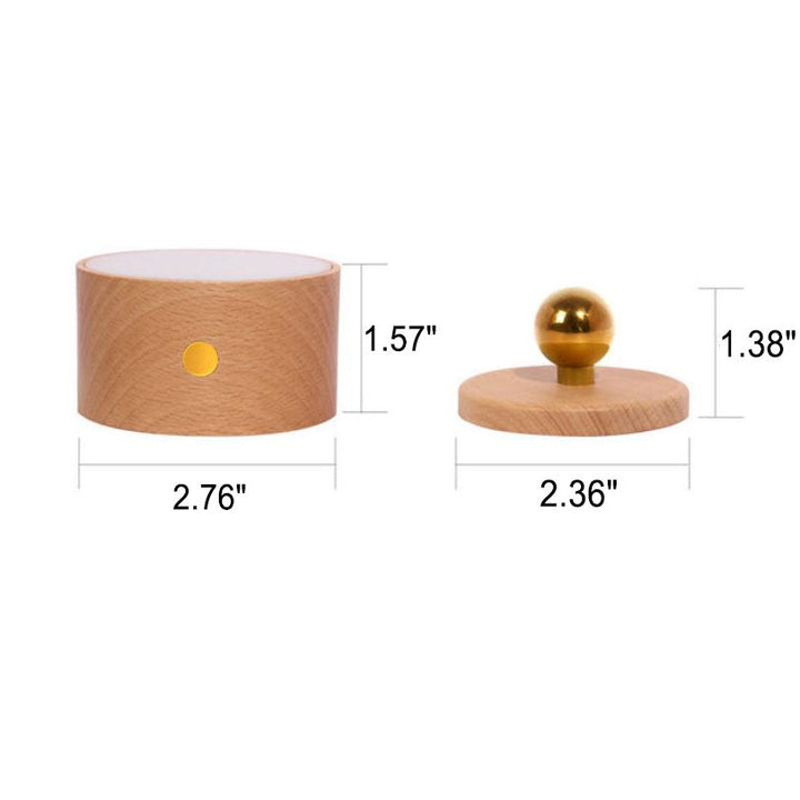 Skanto | Einfache Holz USB Wiederaufladbare Touch Magnet LED Nachtlicht Wandlampe