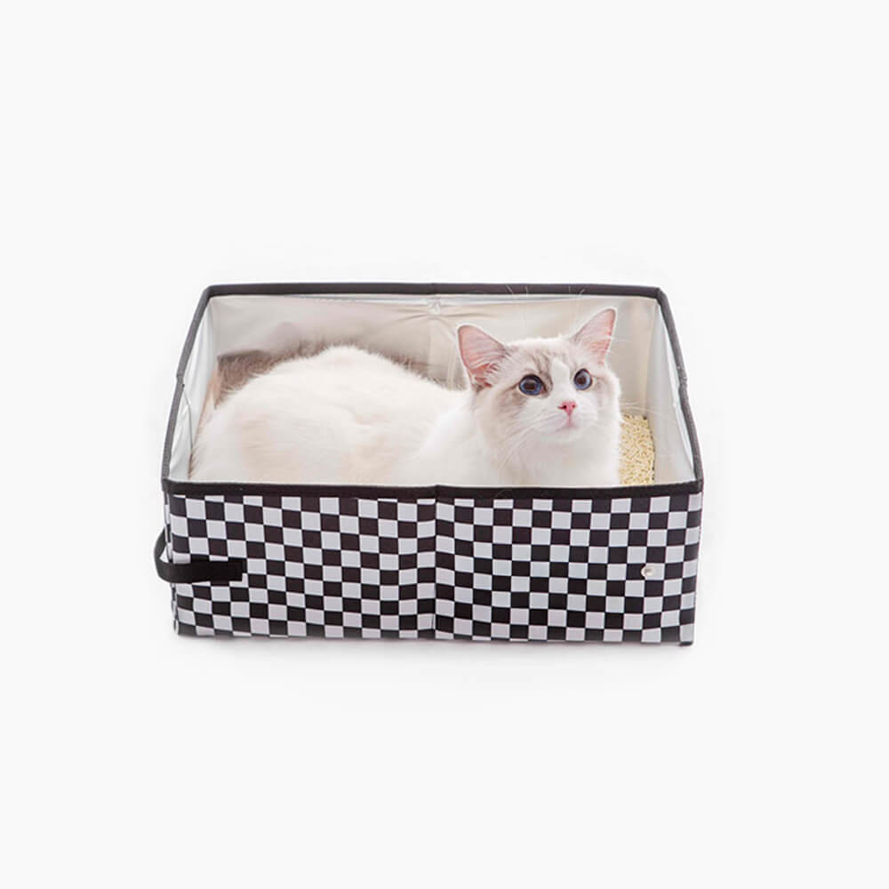 Skanto | Faltbare, wasserdichte Katzentoilette aus Aluminiumfolie