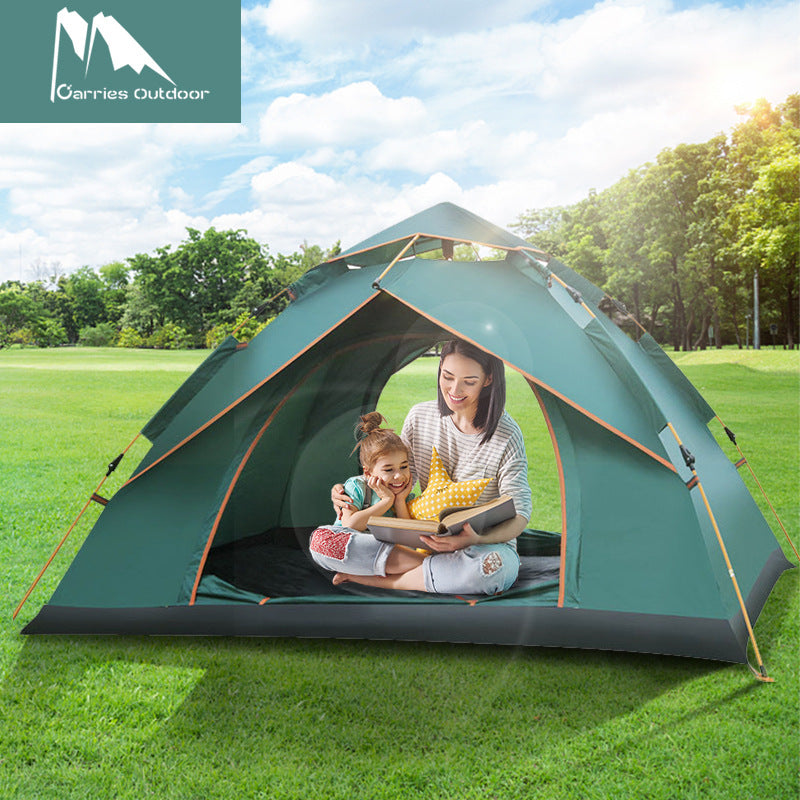 Campingzelt mit erweiterbarem Innenraum und wetterfestem Material Skanto