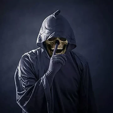 Skanto | Realistische Totenkopfmaske mit beweglichem Kiefer – Menschliche Skelettmaske für Halloween-Partys