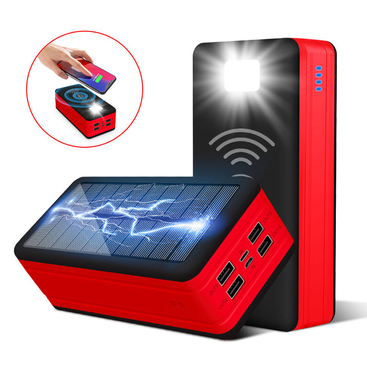 Solar-Powerbank mit kabelloser Ladefunktion von Skanto