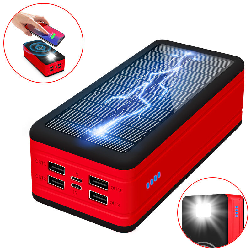Solar-Powerbank mit kabelloser Ladefunktion von Skanto