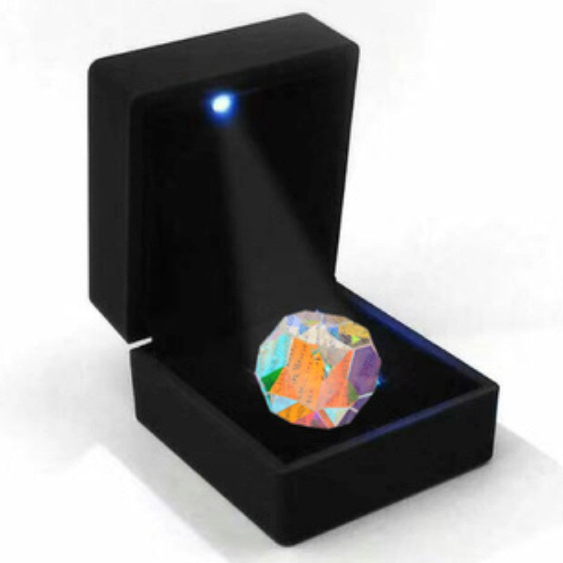 Skanto | Kristallprisma mit LED-Geschenkbox, zum Lehren, Spielen, Fotografieren