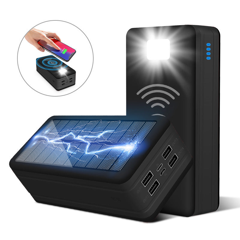Solar-Powerbank mit kabelloser Ladefunktion von Skanto
