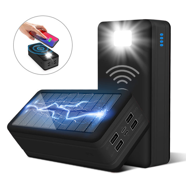 Solar-Powerbank mit kabelloser Ladefunktion von Skanto