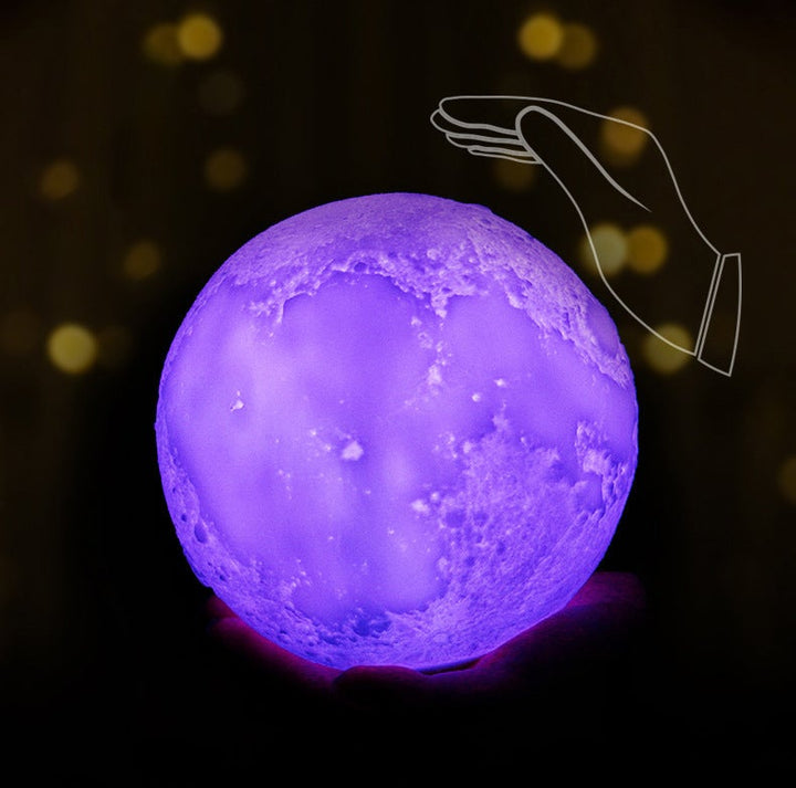 Skanto | Kreative Mini Wiederaufladbare 3D Gedruckte Mond 1-Licht LED Tischlampe