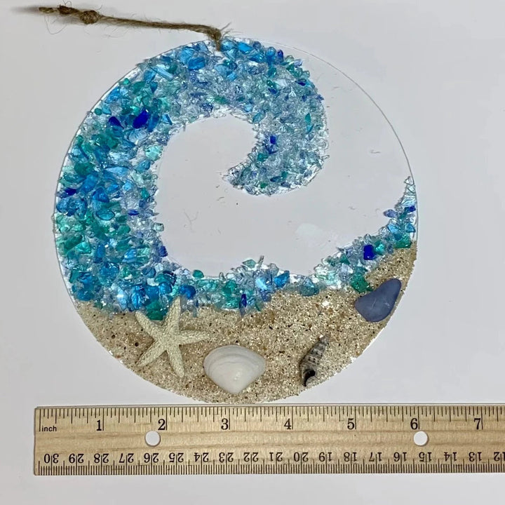 Skanto | Ozean-Glas-Sonnenfänger – Ozeanwelle Strandornament