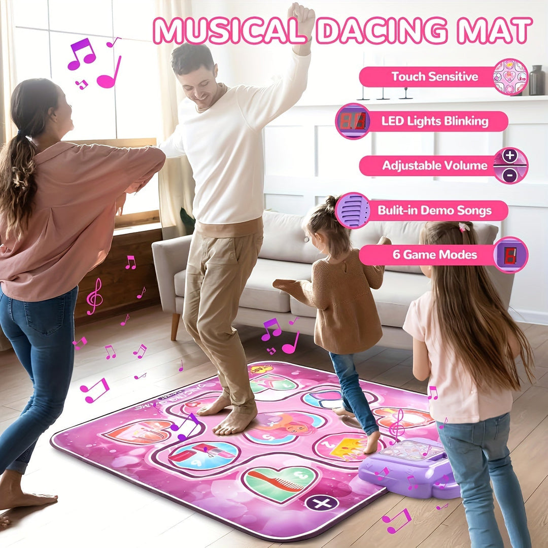 Skanto | Pinke Tanzmatte für Kinder mit Punktesystem und Rhythmusspielen – Kein TV nötig – DanceFun Mat