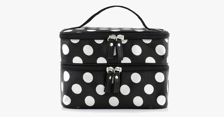 Skanto | Make-up-Tasche mit Polka Dots