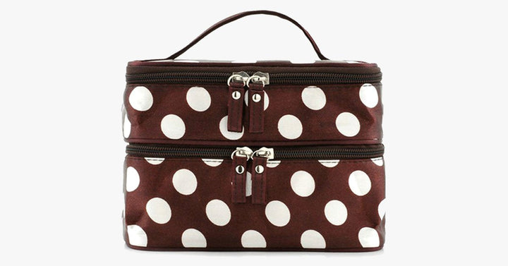 Skanto | Make-up-Tasche mit Polka Dots