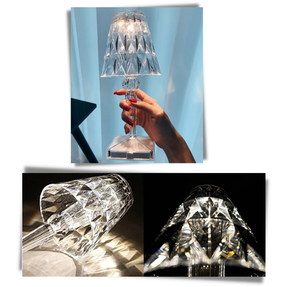 Schreibtischlampe aus Acrylkristall