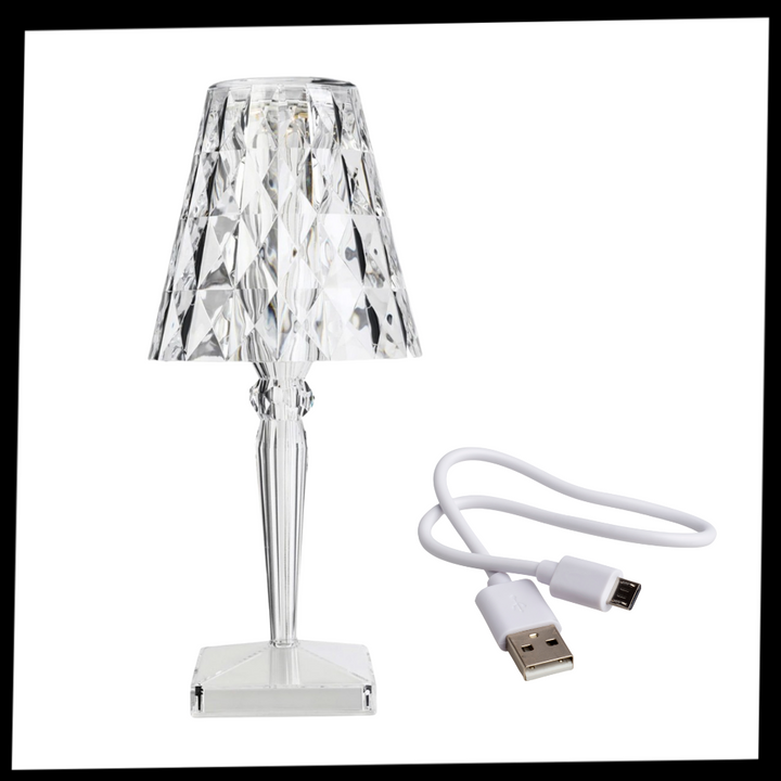 Schreibtischlampe aus Acrylkristall