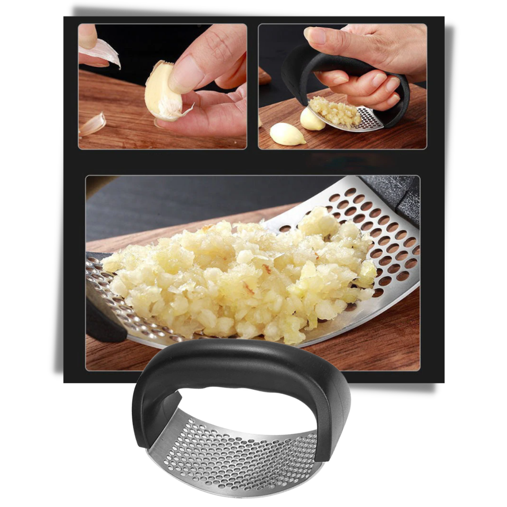 Knoblauchpresse aus Stahl