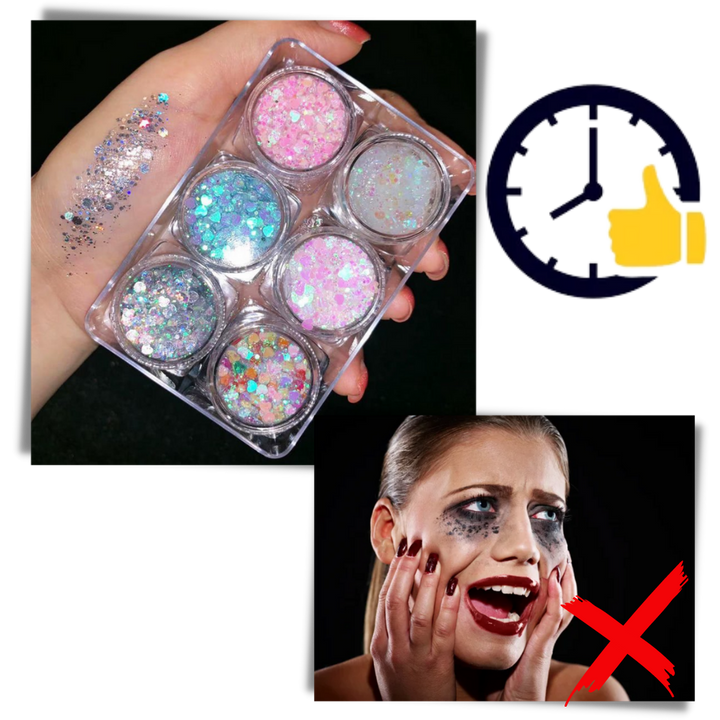 Glitzer-Set für Gesicht und Körper
