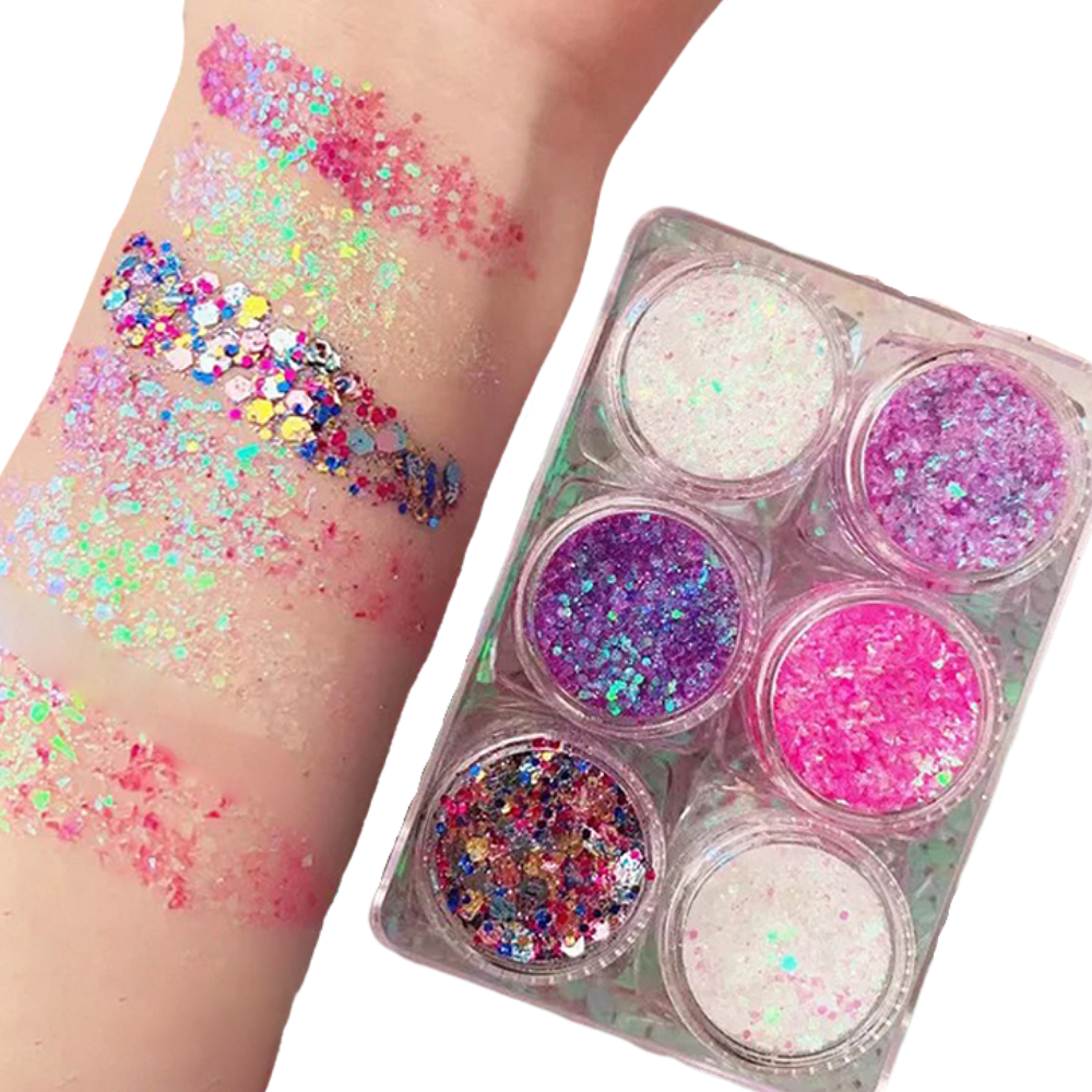 Glitzer-Set für Gesicht und Körper