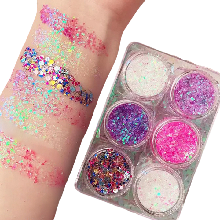 Glitzer-Set für Gesicht und Körper