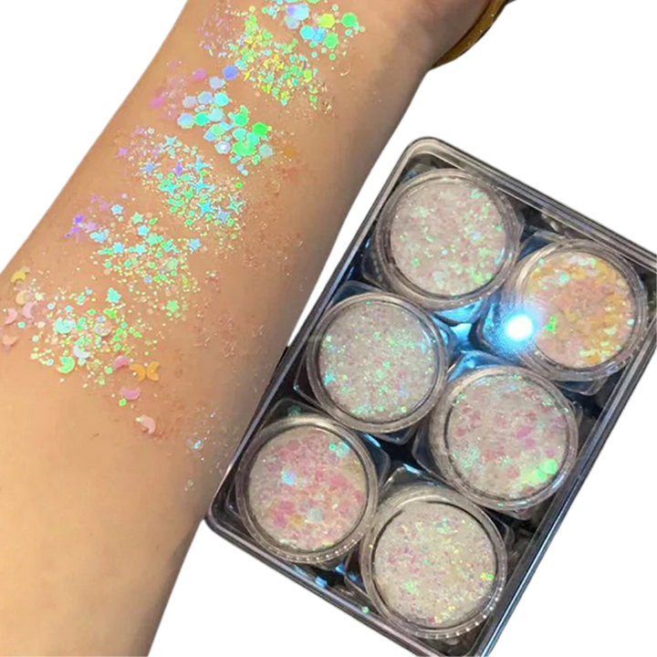 Glitzer-Set für Gesicht und Körper