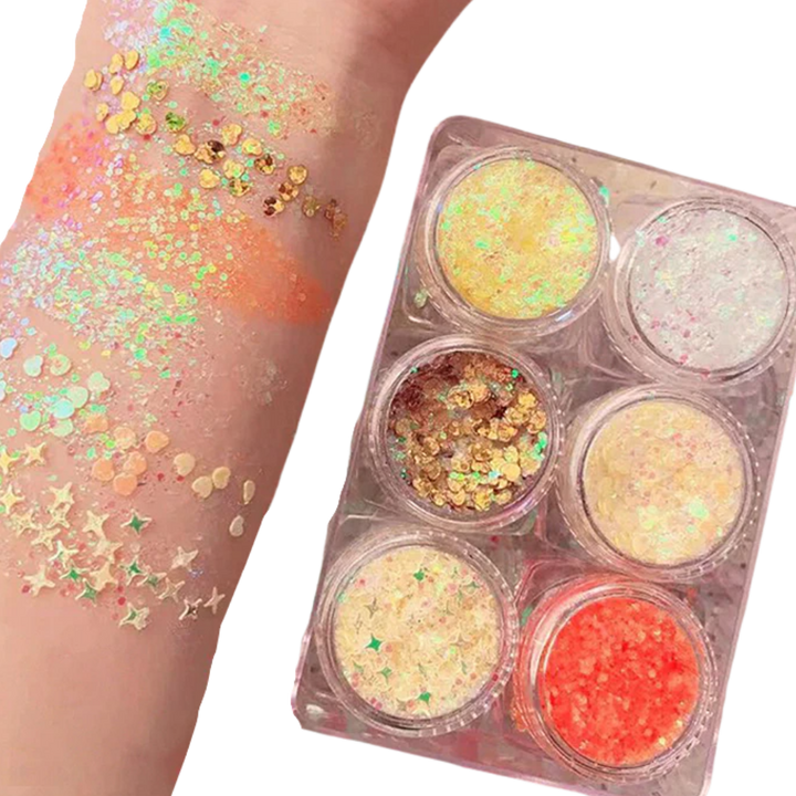 Glitzer-Set für Gesicht und Körper