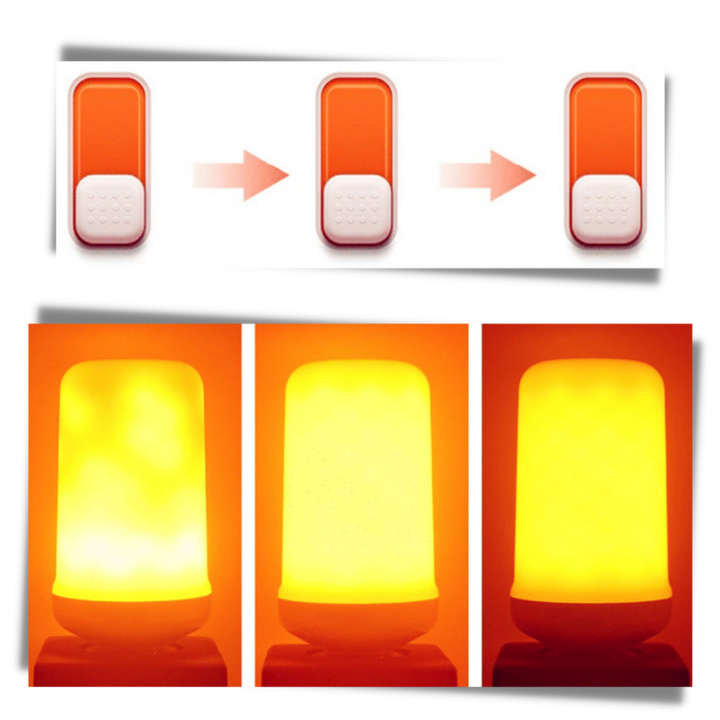 LED-Lampe mit Flammeneffekt