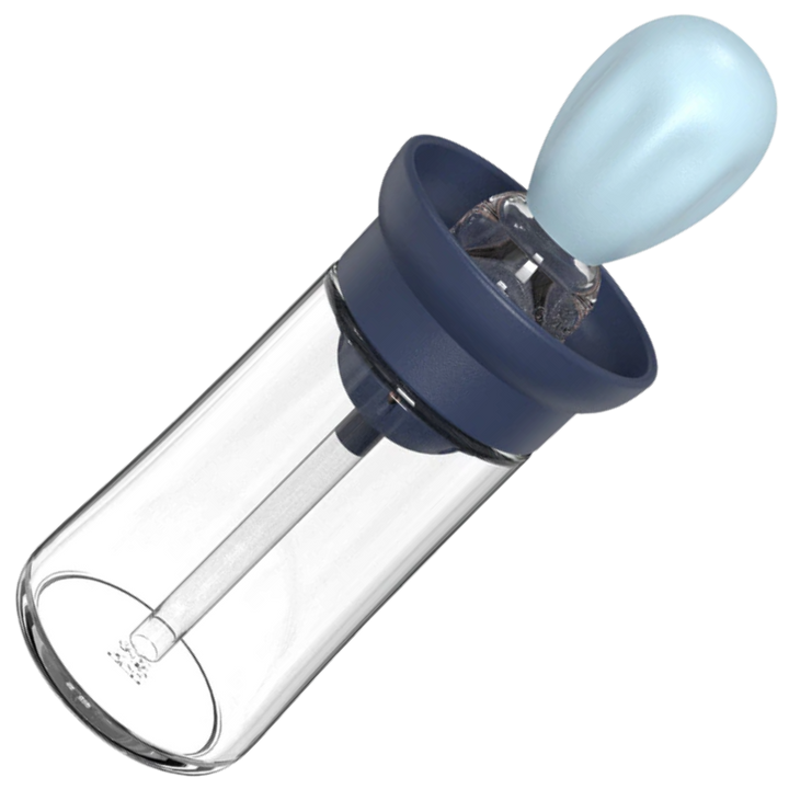 Glas-Ölflasche mit Pinsel