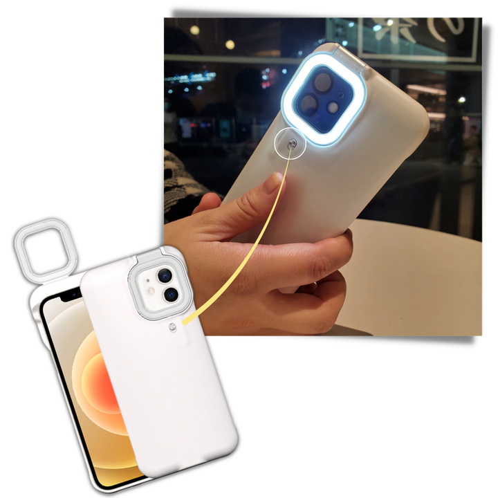 Handyhülle mit LED-Ringlicht