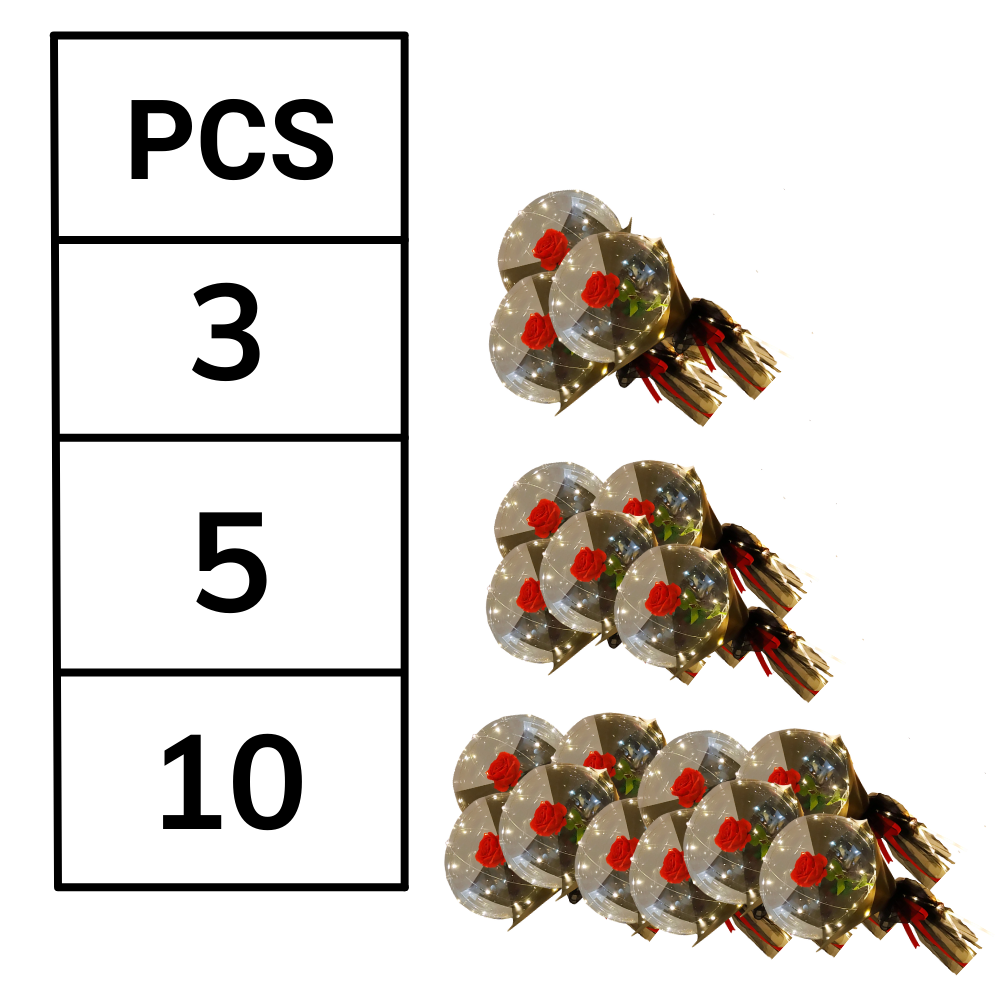 Schöne Rosen-LED-Ballon