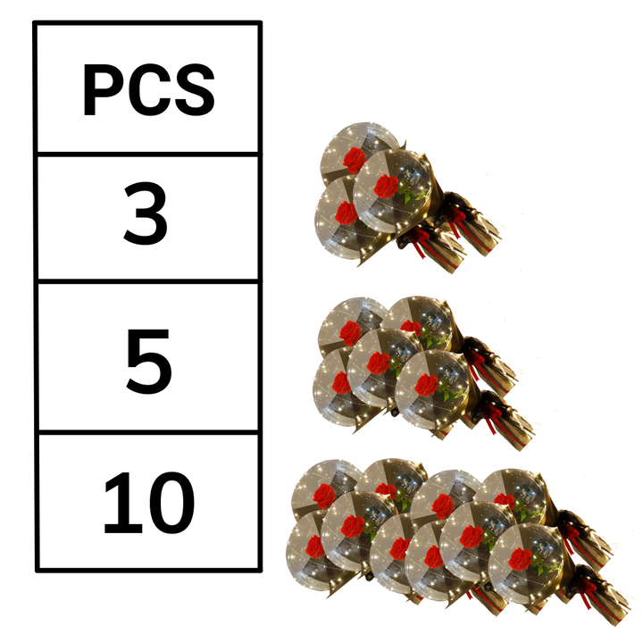 Schöne Rosen-LED-Ballon