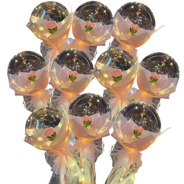 Schöne Rosen-LED-Ballon