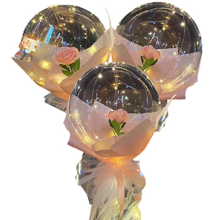 Schöne Rosen-LED-Ballon